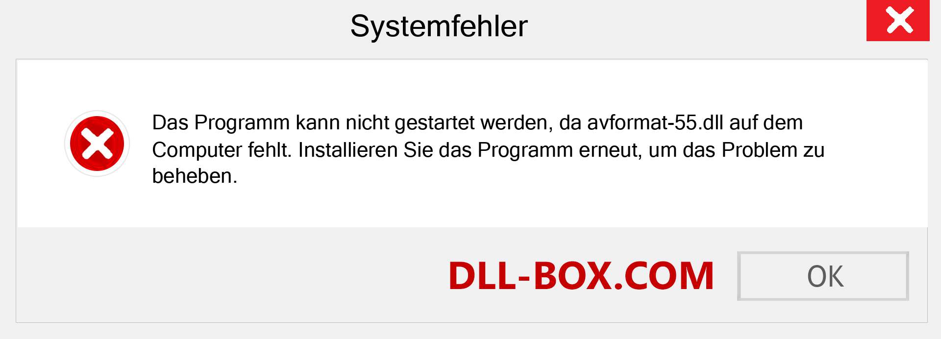 avformat-55.dll-Datei fehlt?. Download für Windows 7, 8, 10 - Fix avformat-55 dll Missing Error unter Windows, Fotos, Bildern