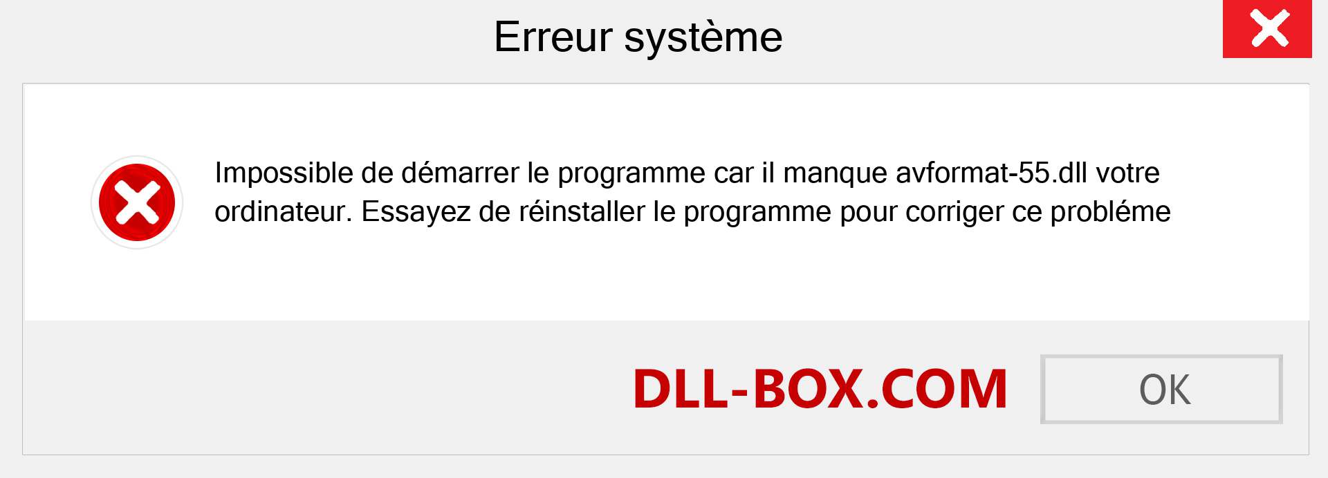 Le fichier avformat-55.dll est manquant ?. Télécharger pour Windows 7, 8, 10 - Correction de l'erreur manquante avformat-55 dll sur Windows, photos, images